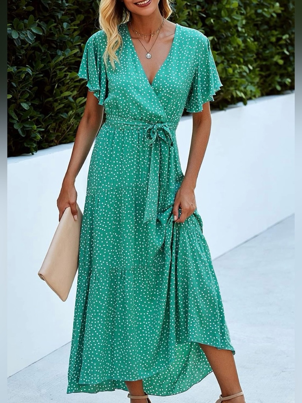 NWT SHIBEVER chiffon maxi dress size large